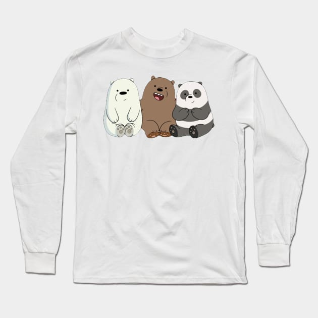 We Bare Bears Long Sleeve T-Shirt by positive_negativeart